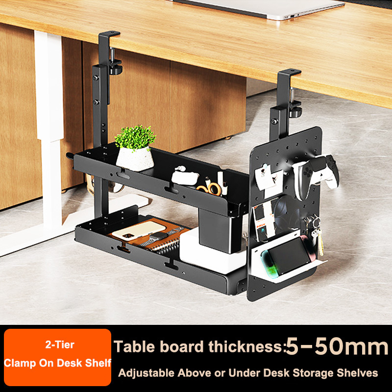 Gaming Accessories Rack - Настольный органайзер-полка на 14 дюймов, 2-уровневый,