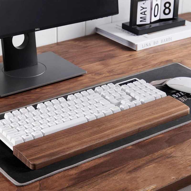 Wrist Rest Ergonomic - 30/36/44 см твердый ореховый клавиатура, подставка