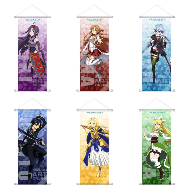 Gaming Accessories Anime - Аниме-постеры Sword Art Online: Асуна, Кирито,