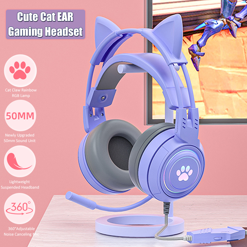 Gaming Setup Accessories Xbox - Симпатичные игровые наушники с кошачьими ушками