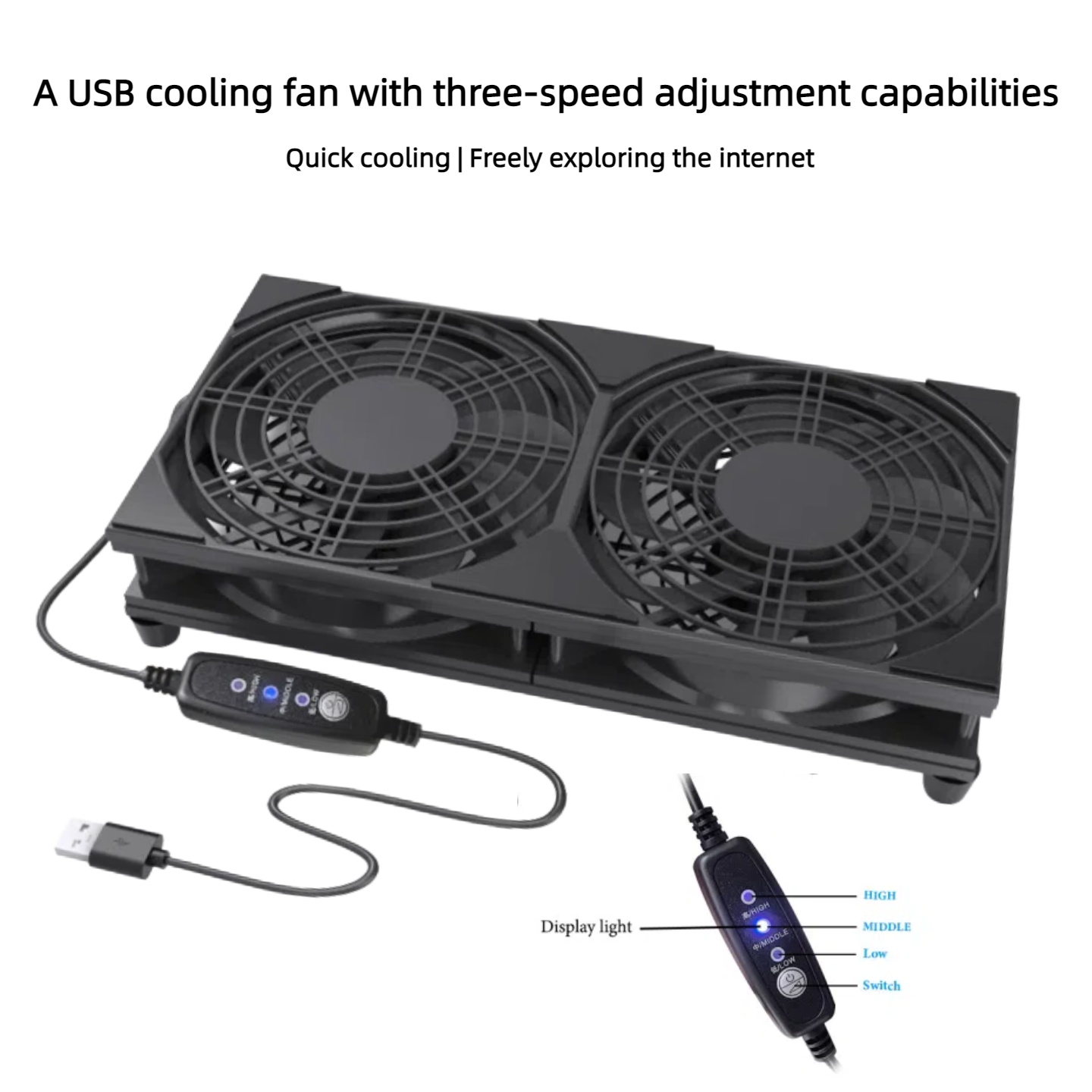 Двойной USB-вентилятор с 3-ско – обзор и цена Gaming Accessories Rgb